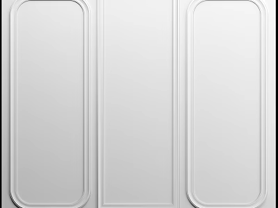 White Modern Furniture Components With Sleek Frame Design And Smooth Surface 3d model