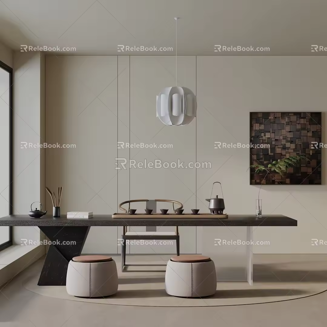 Modern table combination 3d model