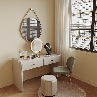 Modern Dresser Makeup Mirror 3d model