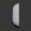 Building Emergency AED Device With Red Open Button And Blue Panel Design