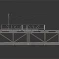 Relaxing Outdoor Platform Design With Hammock Metal Railing And Support Beams