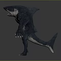 Ferocious Game Movie Character With Shark Like Head Sharp Teeth Muscular Body And Sharp Claws