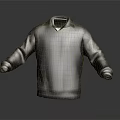 Gray Knitted Sweater with Zipper Collar Long Sleeves and Casual Style
