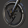 Sleek Black And Yellow Racing Bike With Aerodynamic Design And Curved Handlebars