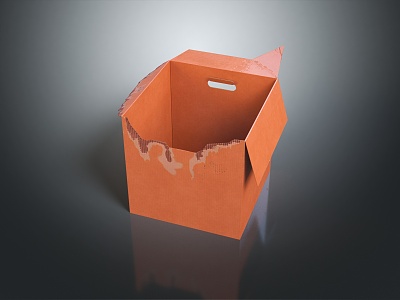 Modern Carton Paper Shell Box Printing Paper 3d model