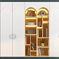 Wardrobe Shelf Bookshelf Book Angel Lamp 3d model