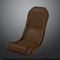 Modern Brown Leather Chair With Comfortable Backrest And Sleek Design