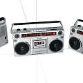 Modern radio Old radio Old objects 3d model