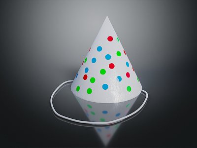 Modern hat party hat 3d model