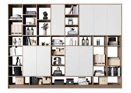 Modern bookcase 3d model