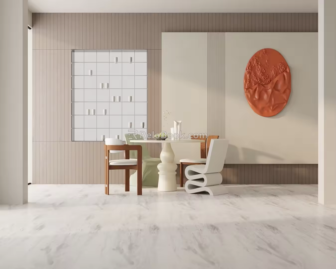 Modern table combination 3d model