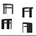 Modern Minimalist Dining Chairs With Green And Black Finish And Sleek Line Design
