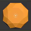 Wood And Stone Crafted Shiny Yellow Geometric Decorative Sculpture Piece