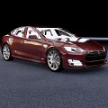 Red Modern Luxury Car With Sleek Exterior Design And Shiny Alloy Wheels