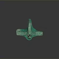 Highly Detailed Green Spacecraft Wreckage Model for Aerospace Research and Exhibition