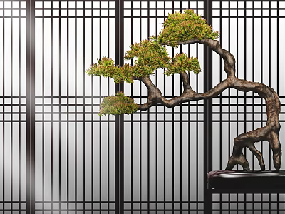 New Chinese Style Ornaments Welcome Pine Ornaments 3d model