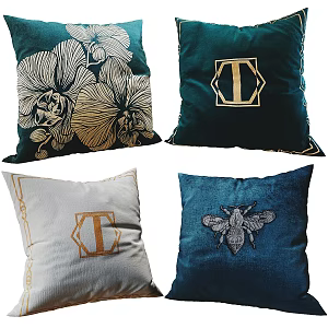 Modern Pillow Fabric Pillow Sofa Pillow 3d model