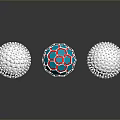 Modern Furniture Decorative Spheres With Silver Blue Red Grid Patterns