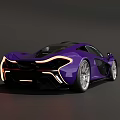 Vibrant Purple Sports Car With Sleek Aerodynamic Design And Silver Alloy Wheels