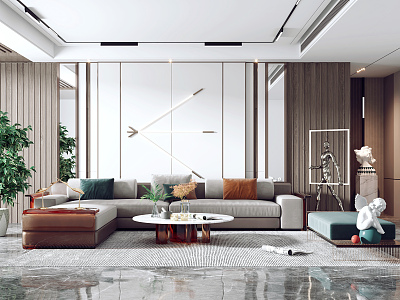 modern living room model