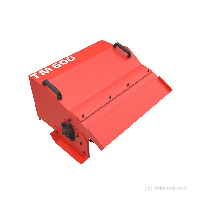 Red TM 600 Equipment With Black Handles And Industrial Design Structure 3d model 