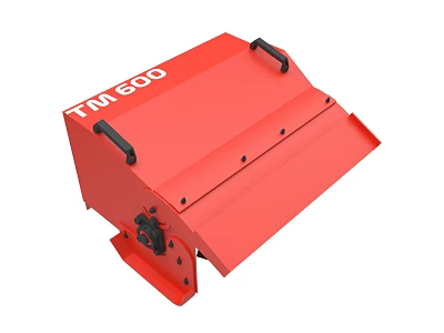 Red TM 600 Equipment With Black Handles And Industrial Design Structure 3d model