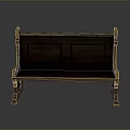 Traditional Dark Wood Outdoor Chair With Classic Design Backrest And Armrests