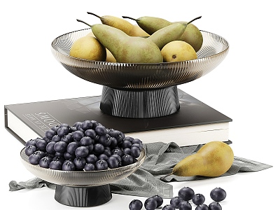 Modern fruit plate fruit ornaments decorations furnishings food 3d model