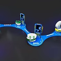Modern Photo Check-in Spot with Blue Installation Yellow Box Tire and MICH Brand Platform