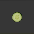 Fresh Half Cut Cucumber with Green Skin Showing Crisp Texture