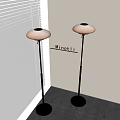 Nordic Middle Style Floor Lamp Space Age Floor Lamp Bauhaus Glass Vertical Lamp 3d model