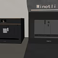 Minotli Black Modern Kitchen Appliances With Sleek Design And Functional Features 3d model