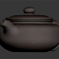 Traditional Purple Red Ceramic Teapot With Classic Elegant Design For Tea Brewing