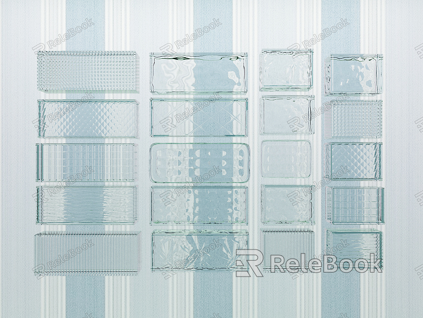 Modern glass brick model