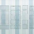 Glass Block Wall With Various Textures And Patterns For Interior Design