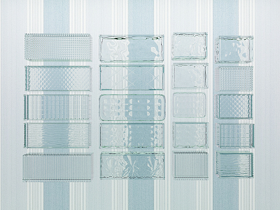 Modern glass brick 3d model