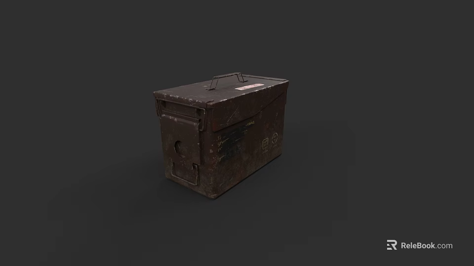 Vintage Metal Weapon Case With Rustic Locks And Worn Surface Design 3d model 