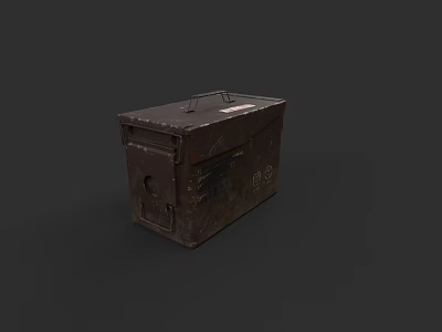 Vintage Metal Weapon Case With Rustic Locks And Worn Surface Design 3d model