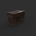 Vintage Metal Weapon Case With Rustic Locks And Worn Surface Design