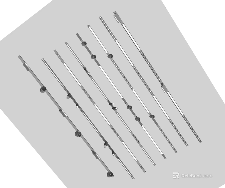 Home Ceiling Lighting Design With Modern Downlights And Spotlights 3d model