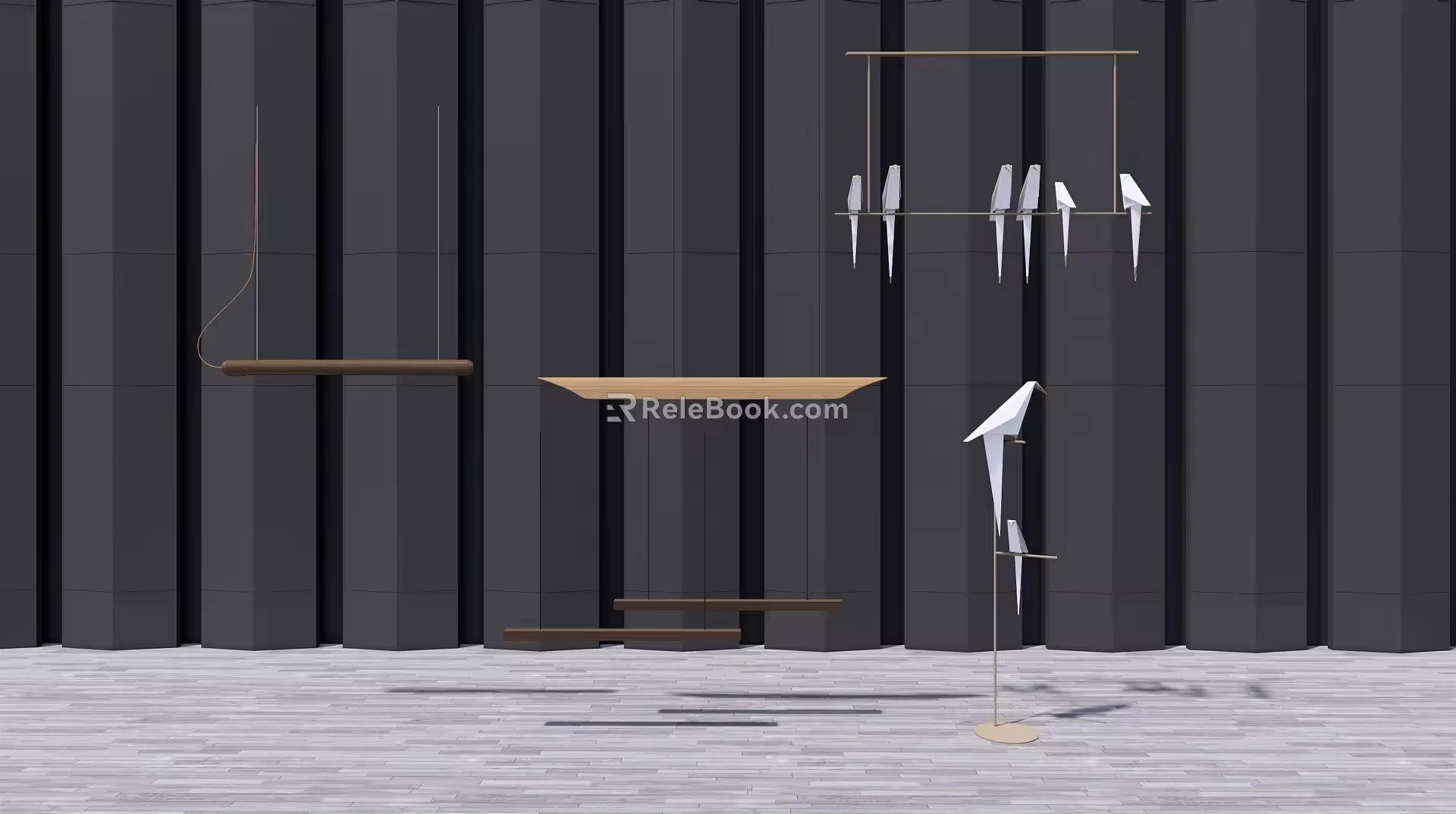 Modern lamp combination chandelier 3d model