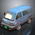 minibus minivan driverless bus school bus van box car 3d model