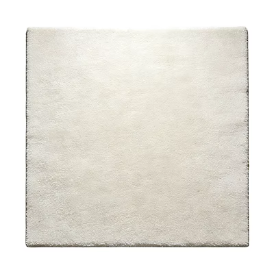 Soft Plush Light Beige Square Carpet For Modern Living Room Decor 3d model