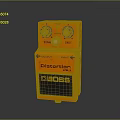 Orange PC Distortion Effect Pedal With Control Knobs Buttons And DS1 Model 3d model