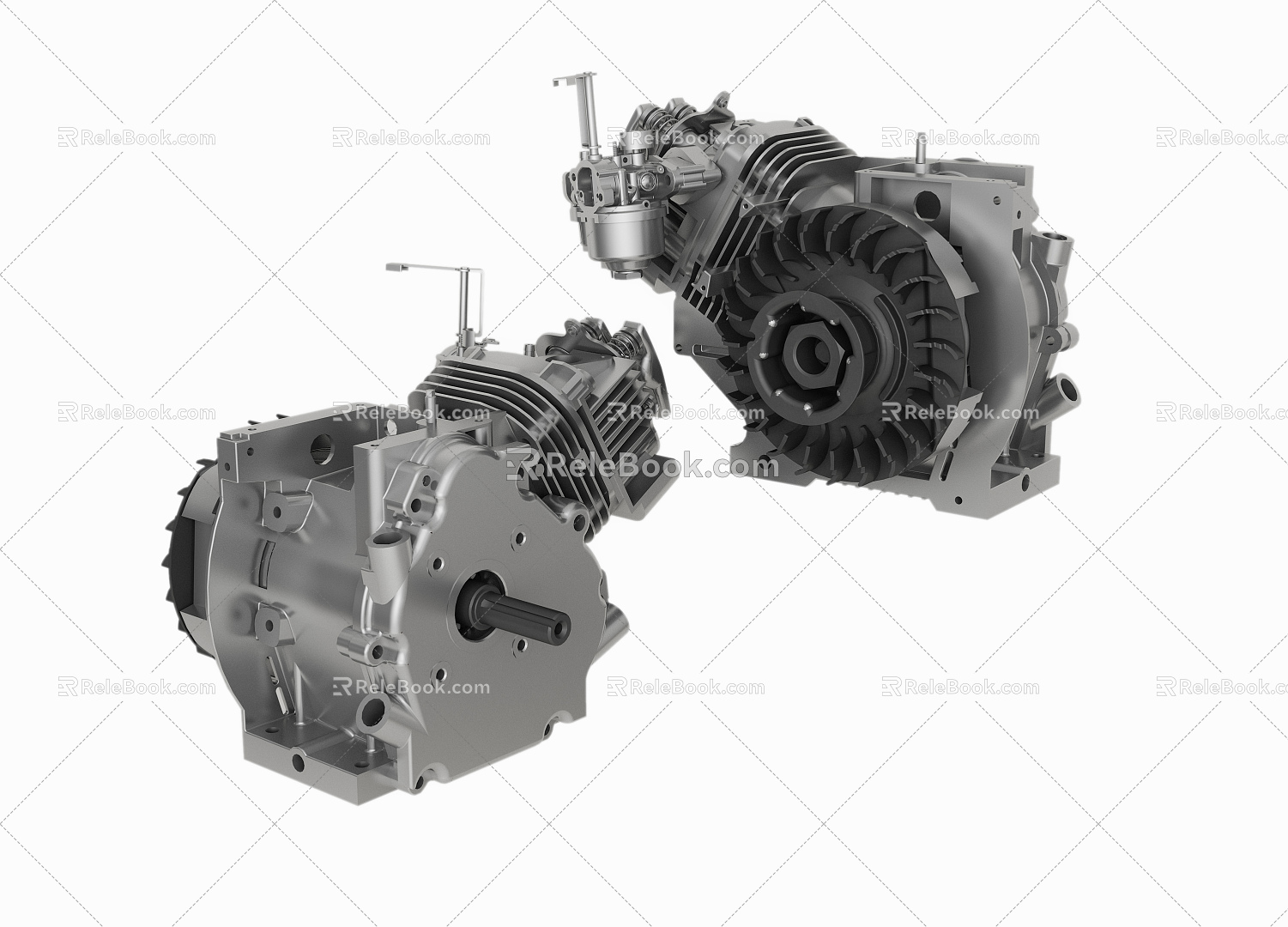 Modern engine Four-stroke engine engine 3d model