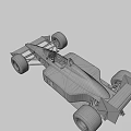 White And Red Formula Race Car With Shell Honda Logos And Number Two 3d model