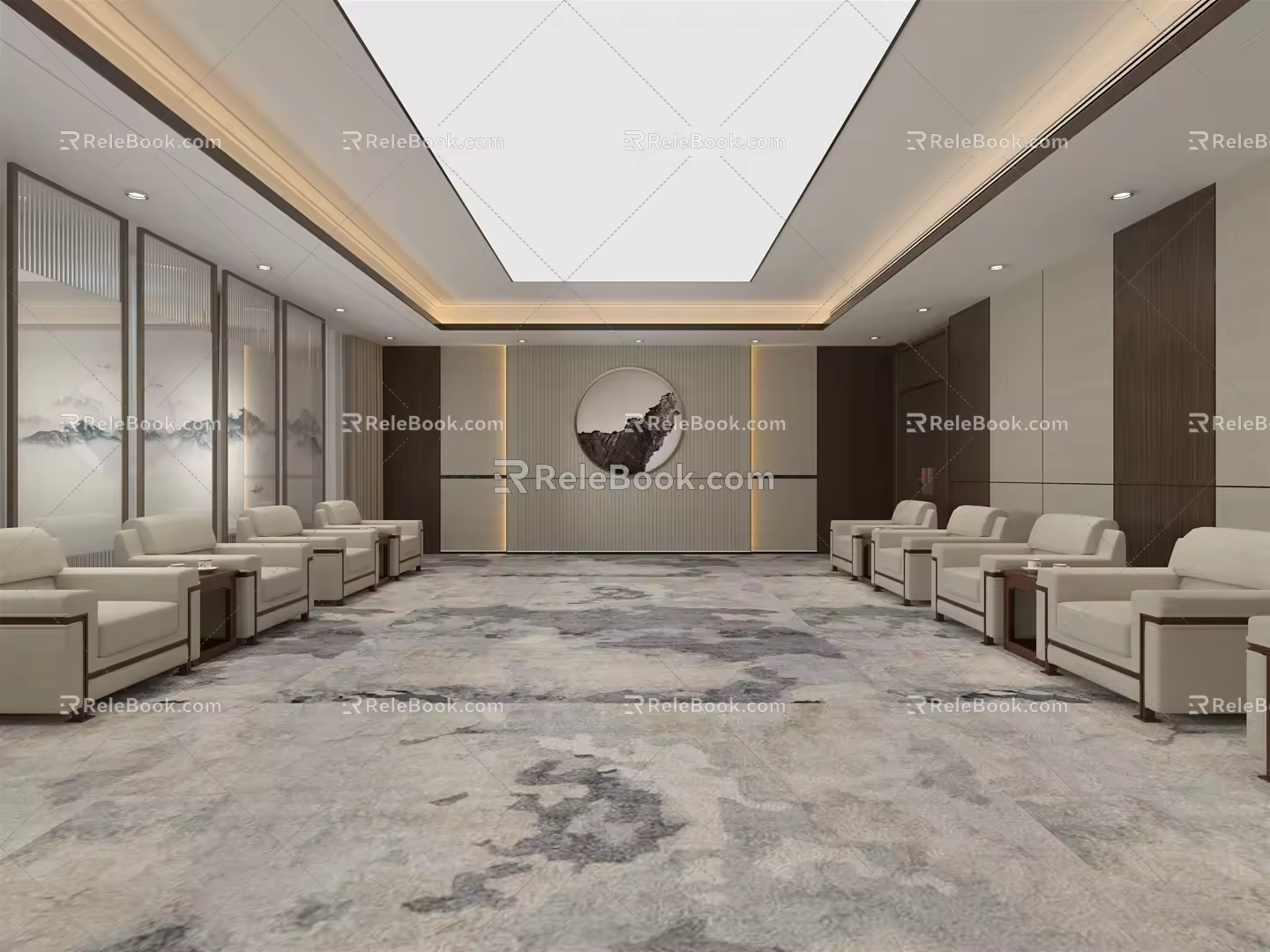 Modern Reception Room Reception Room 3d model