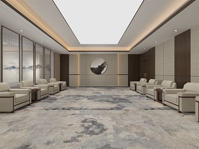 Modern Reception Room Reception Room 3d model