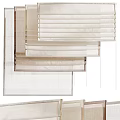 Layered Neutral Tones Curtains And Blinds For Home Interior Design