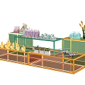 Showcase Shelf Display Stack Head Bulk Stack Head Promotion Display Rack Promotion Stack Head Supermarket Shelf Snack Stack Scene Stack Promotion Desk 3d model